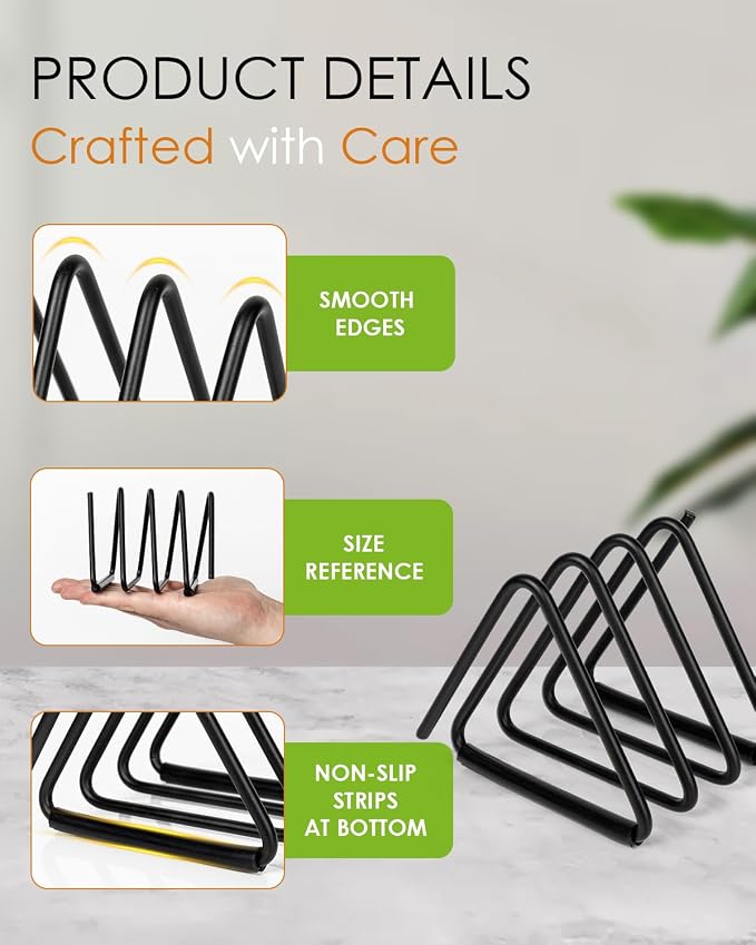 2 Pcs Cutting Board Holder, Heavy Duty Triangle Metal Organizer, Baking Cookie Sheet Organizer for Cabinet, Non-Slip Strips
