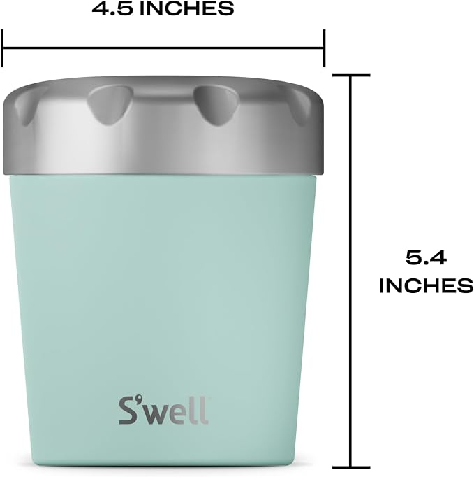 S'well Stainless Steel Ice Cream Chiller, 16oz, Mint, Triple Layered Vacuum Insulated Container Keeps Ice Cream Frozen For Up To Four Hours, BPA Free