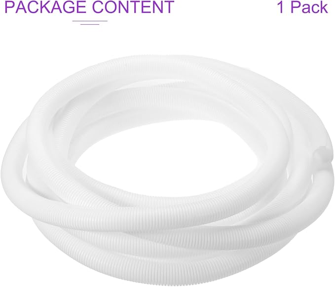 DMiotech 25ft Wire Loom Split Tubing 1 Inch(25.5 Mm) ID, Cord Protectors from Pet Flexible Conduit Cable Management for Office, Home, Garden, White