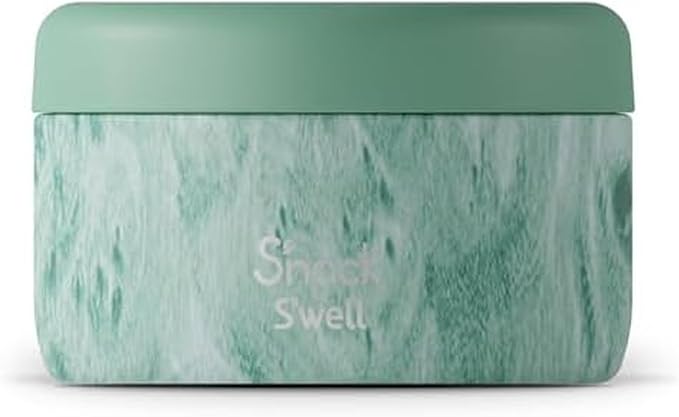 S'well S'nack Stainless Steel Food Container, 10 Oz, Peppermint Tree, Double-Layered Insulated Bowls, BPA-Free