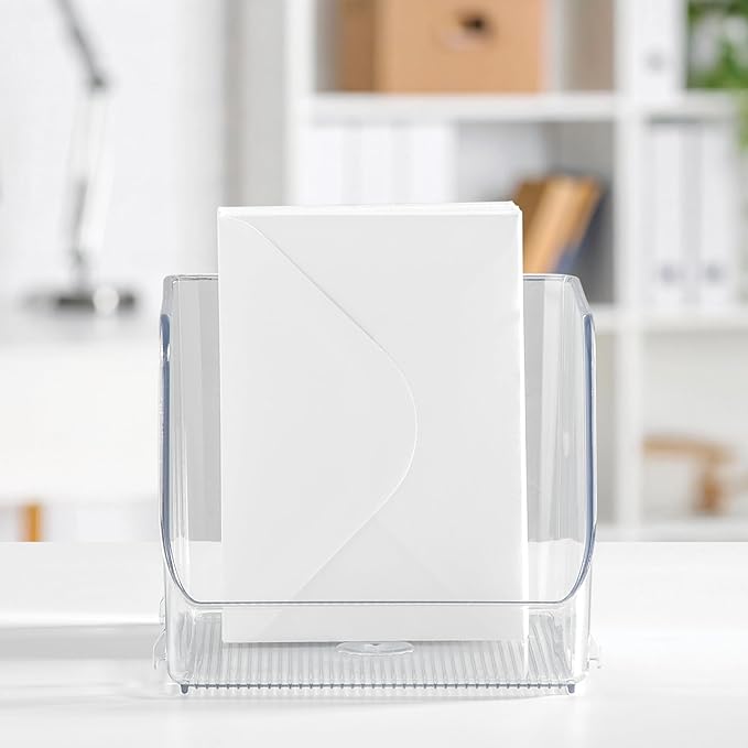 iDesign Stackable Open-Front Storage Bins for Kitchen and Pantry Organization - Set of 6 - Clear - Plastic