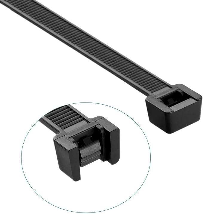 Superun Black Zip Ties 12 Inch 50 Lbs UV resistant Cable Ties 100 Pack | Self-locking,Width 0.19",Max Bundle Diameter 3.2",Industrial Grade,fireproof,Heavy duty,For indoor and outdoor