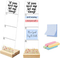 Sticky Note Holder, Monitor Memo Board, Acrylic Post It Note Holder with Wooden Base, Includes 200 Notes, Desk Organizer Funny Sleep Quote
