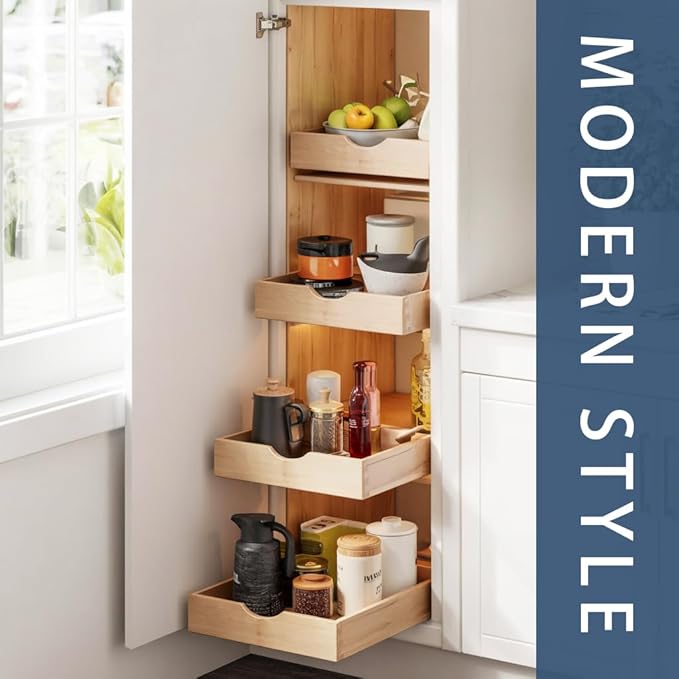 Pull Out Cabinet Drawers - 6x2 Size Options (12-23'W,18-21'D), Pre-Assembled with Soft Close Slides, Solid Beechwood, Easy Installation(29'W x 18'D)
