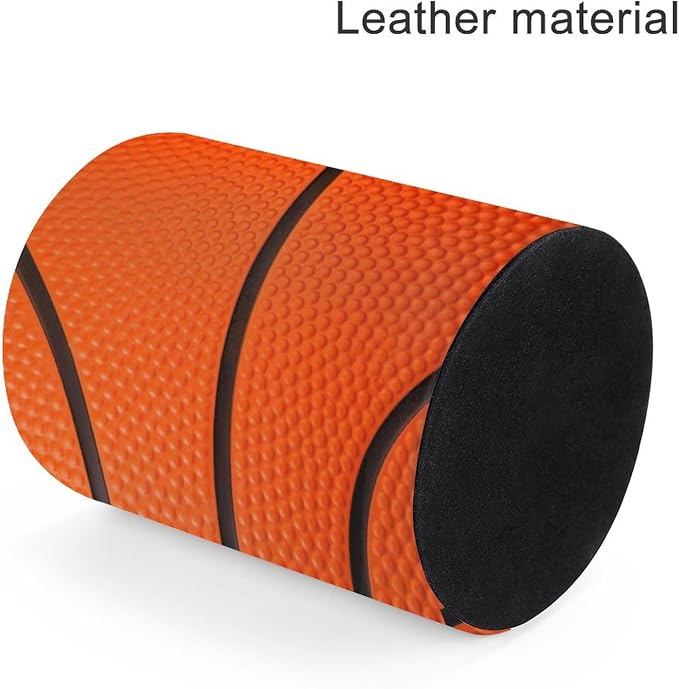 Basketball Texture Pen Holder Pencil Cup for Desk Organizer | Cute Makeup Brush Holder PU Multifunctional Office Suppliesfor Decor Home Classroom School