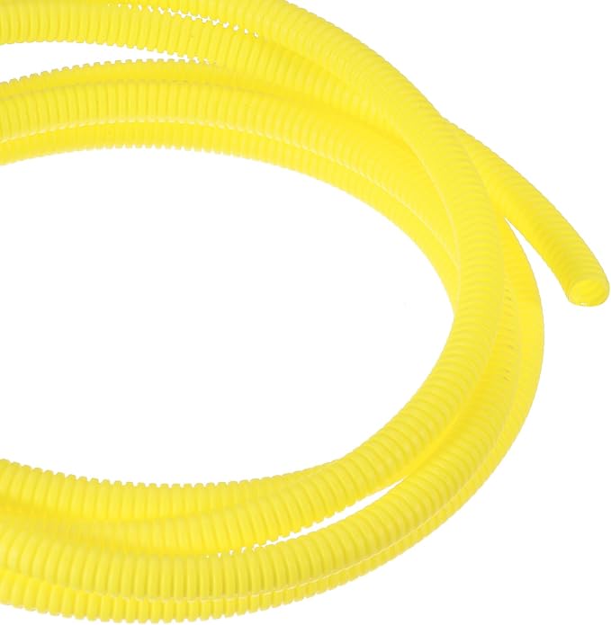 DMiotech 10ft Wire Loom Split Tubing 3/8 Inch(9.5 Mm) ID, Cord Protectors from Pet Flexible Conduit Cable Management for Office, Home, Garden, Yellow