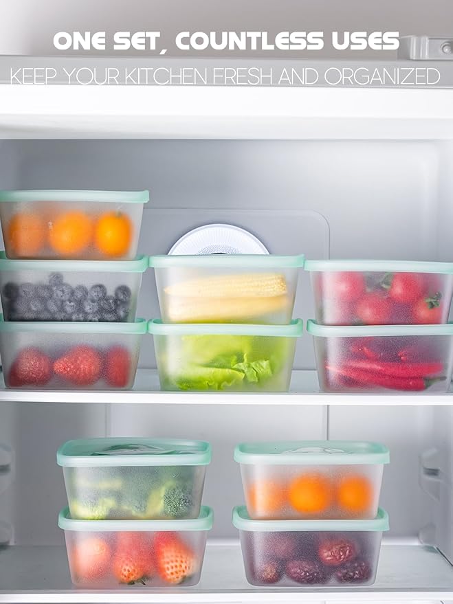 LivLab Mker 40 PCS Meal Prep Containers with Lids - Freezer Food Storage Containers Bpa-Free Reusable Lunch Boxes for Leftovers, Salad, Fruits, Snack - 20 Sets | 20 fl oz | 2.5 Cups