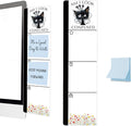 Monitor Memo Board Acrylic Sticky Note Holder Funny Confused Black Cat Office Desk Decor with 100 Self Stick Note Pads Am I Look Confused Quote