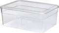 Clear Plastic Glossy Extra Wide Shoe Box with Lid, Adult Size, One Pair Size, One Tier
