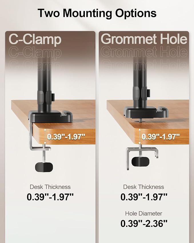 MOUNT PRO Monitor and Laptop Mount for 2 Max 27" Computer Screens, Laptop Tray Fits 10-17inch Notebook, 3-in-1 Adjustable Laptop and Monitor Desk Mount with VESA Bracket 75/100mm