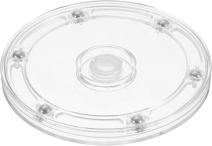 uxcell Acrylic Lazy Susan Turntable, 5 Inch Clear Turntable Organizer Ball Bearing 360 Degree Rotating Tray for Spice Rack Table Cake Kitchen Pantry Decorating Bathrooms