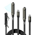 NKV 2 Pack USB C to USB C Invisible Stand Charging Cable | 240W Fast Charging Cable 5/10 FT，for iPhone 17 Series, Samsung Galaxy S25 S24 Ultra etc (C-C 2 Pack 5/10FT)