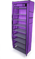 Shoe Rack, 10 Tier Shoe Organizer with Dust Cover, Shoe Storage Shelf for 20-27 Pairs of Shoes, Designed for Doorways, Entryway, Suitable for Sneakers, High Heels, Flats, and Boots (Purple)
