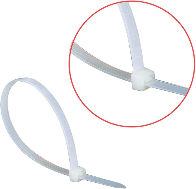 Superun Clear Zip Ties 4 Inch, 18 Lbs Tensile Strength Mini Wire Ties (Industrial Grade Cable Ties) Pack of 100 White | Self-locking,Width 0.1",Max Bundle Diameter 0.86",Industrial Grade,fireproof,Heavy duty,For indoor and outdoor