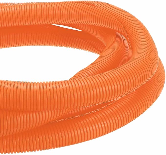 DMiotech 20ft Wire Loom Split Tubing 2 Inch(50.8mm) ID, Cord Protectors from Pet Flexible Conduit Cable Management for Office Home Garden, Orange
