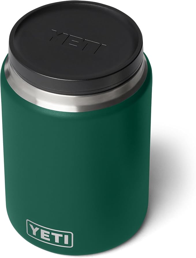 YETI Rambler 24 oz Food Jar, Vacuum Insulated, Stainless Steel, With Airtight Lid, Black Forest Green