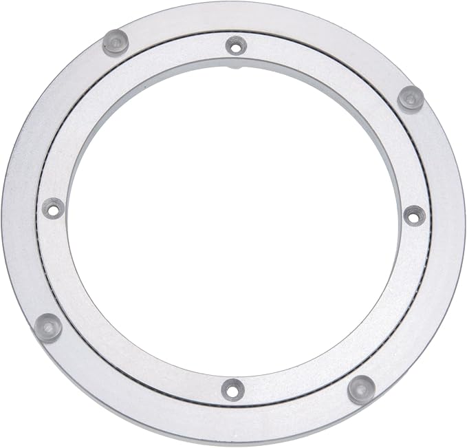Aluminum Heavy Duty Lazy Susan Rotating Turntable Bearing Swivel Plate Hardware for Dining-Table (8 inch)