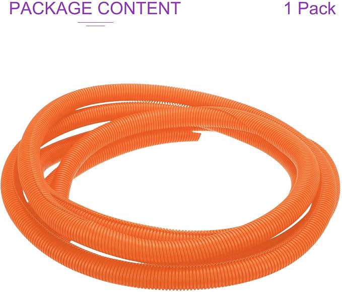 DMiotech 20ft Wire Loom Split Tubing 1 1/4 Inch(31.8mm) ID, Cord Protectors from Pet Flexible Conduit Cable Management for Office Home Garden, Orange