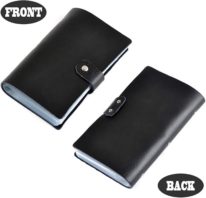 boshiho Leather Credit Card Holder Business Card Case Book Style 90 Count Name ID Card Holder Book