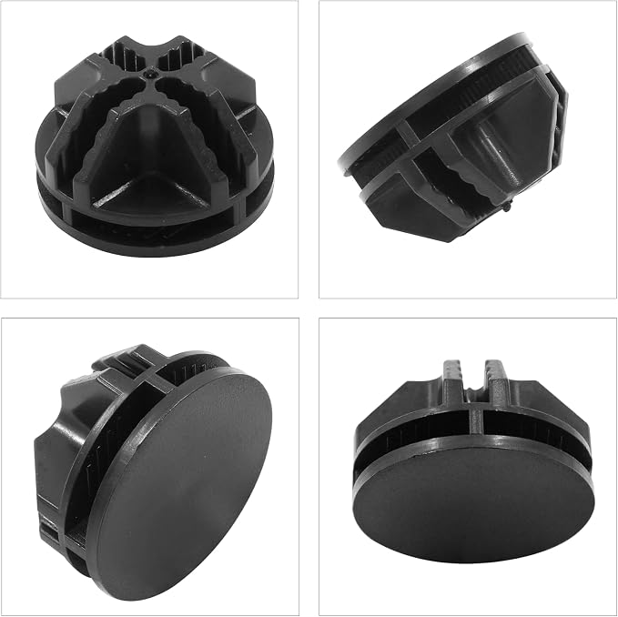 40 Pcs Wire Cube Connectors for Modular Storage Shelving (Black) | Durable ABS Plastic, 8-Slot Multi-Directional Design, Fits 3.5mm Panels, Reusable Connectors, for Wire Cube Shelving