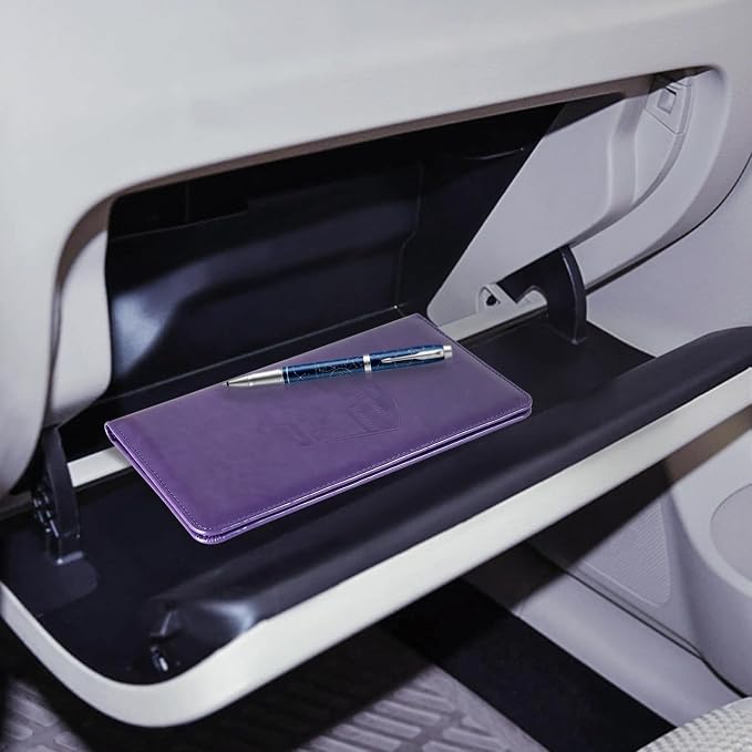 CoBak Car Registration and Insurance Holder | Vehicle Glove Box Organizer, Auto Truck Compartment Document Case with Magnetic Closure for Insurance & Driver License