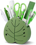 Tenceur Tropical Palms Pen Holder Green Monstera Large Capacity Pencil Holder Funny Office Decor Pencil Cup Pot Desk Organizer for Office Makeup Brush Holders Back to School Gift for Coworkers Women