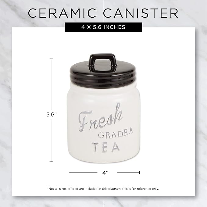 DII Kitchen Accessories Collection Ceramics, Jar Canister Set, Blue, 3