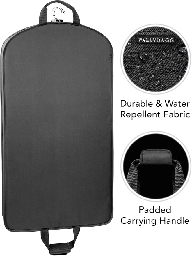WallyBags® 40” Deluxe Carry-On Travel Garment Bag, Perfect for Suits and Shirts