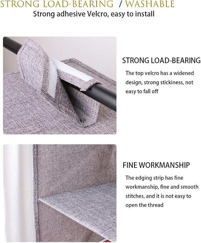 Tinyuet Hanging Closet Organizer, 4-Shelf Collapsible Hanging Closet Shelves, Hanging Organizer for Closet & RV, 31.5" H X 10.6" W X 10.6" D - Gray