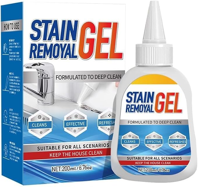 Mold Stain Remover Gel,Heavy Duty Gel Cleaner,Multifunctional Stain Remover For Homeowners & Renters,Bathroom, Kitchen, Tile, Washing Machine Use -Easy Squeeze Design