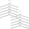 Space Saving Hangers for Clothes 2 Pack Closet Storage | Heavy Duty Non-slip Foam Padded, Detachable Design. Fits Shirts, Coats, Suits. Perfect Storage for Dorms & Apartments