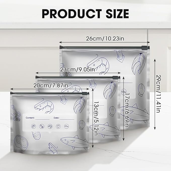 Reusable Aluminum Foil Sealable Storage Bags, Upgrade Reusable Food Storage and Preservation Slider Bags with a Stand-Up Bottom Design Preservations Bags for Kitchen (S(7.87 * 5.11in), 20pcs)