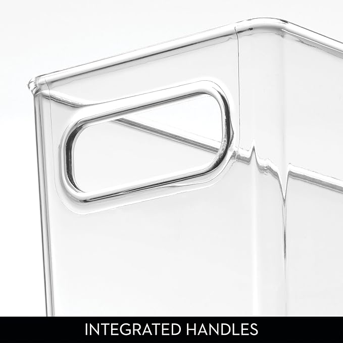iDesign Slim Clear Plastic Bathroom Storage Bin, Tall Narrow | Organizer for Lotions, Creams, Toiletries