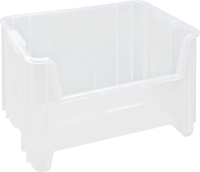 Hudson Exchange 20" x 15" x 12.5" (54 Pack) Plastic Giant Stackable Hopper Bin Container, Clear