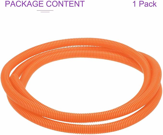 DMiotech 10ft Wire Loom Split Tubing 5/8 Inch(15.9mm) ID, Cord Protectors from Pet Flexible Conduit Cable Management for Office Home Garden, Orange
