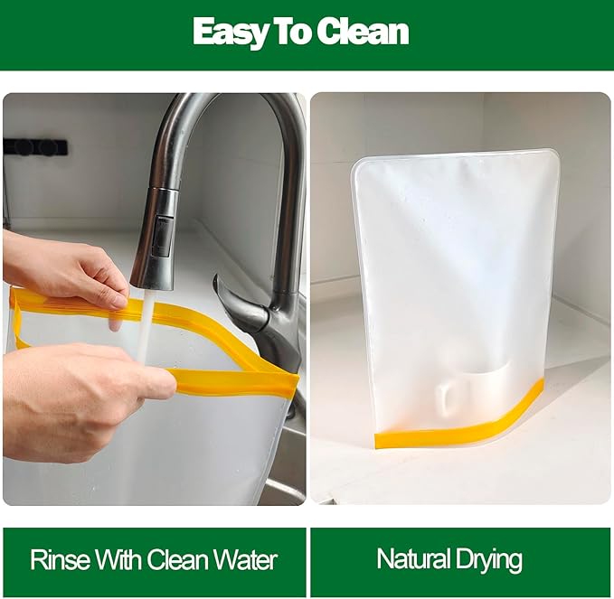 12 Pcs Reusable Food Storage Bags, 4 Type Different Sizes Leak Proof Reusable Freezer Bags, BPA Free, Used For Home Storage And Camping Food Storage
