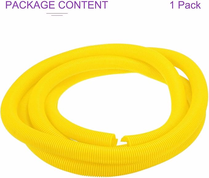 DMiotech 20ft Wire Loom Split Tubing 1 1/2 Inch(38.1mm) ID, Cord Protectors from Pet Flexible Conduit Cable Management for Office Home Garden, Yellow