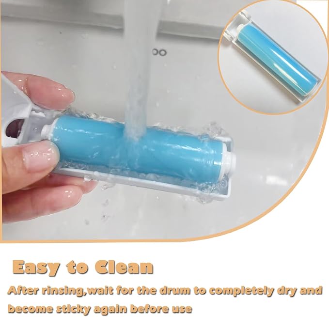 Mini Reusable Lint Roller 8 Pack, Washable Sticky Gel Lint Remover, Blue | Portable & Easy Carry, Foldable Design, Washable Sticky Gel, For Clothes & Luggage, Travel Ready