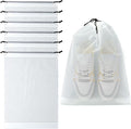 6 Pack Clear Drawstring Travel Shoe Bags, Large Size Transparent Storage Organizer for Men Women