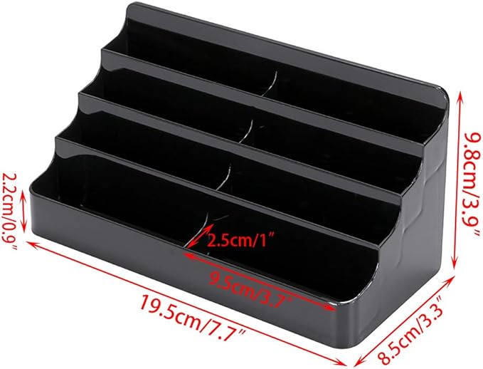 Hipiwe 2-Pack Acrylic Business Card Holder Card for Desk, 8 Pockets | 4-Tier Black Business Card Display Stand, Office Desktop Name Cards Organizer, Fits 480Pcs Business Cards