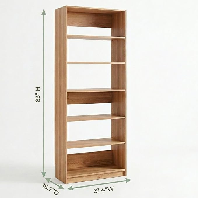 Prosper 32" Oak Wood Walk-in Closet with Five Shelves