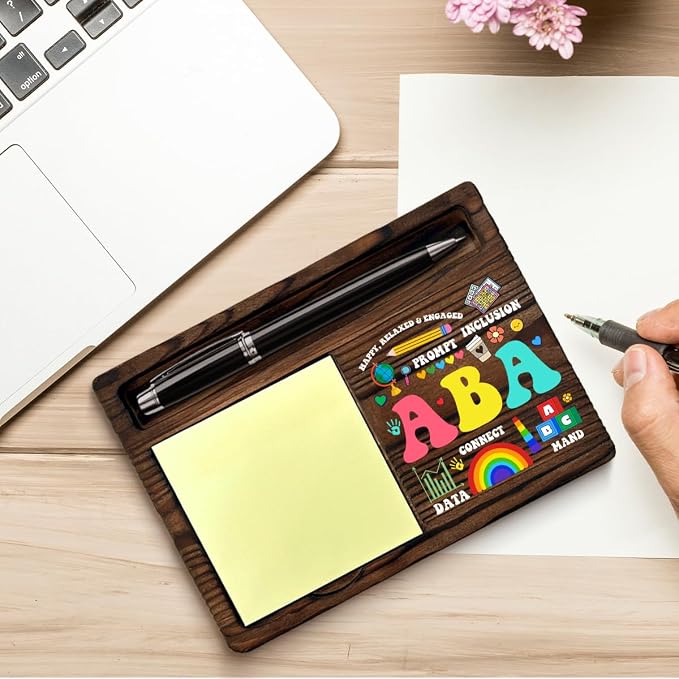 ABA Therapist Behavior Therapist Gifts, Appreciation Gifts for ABA Autism Therapy Behavior Analyst Sticky Note Holder Office Home Decor