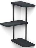 Love-KANKEI Corner Wall Shelf 3 Tier,Solid Wood with Bracket,17" Tall,Black | Floating Wall Shelves,Easy to Install,Capacity 26 Lbs,For Bedroom Living Room Bathroom Kitchen Office Display,Wall Decor