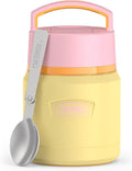 THERMOS ICON Stainless Steel Food Jar with Spoon, 12 Ounce, Yellow