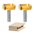 POWERTEC Slab Flattening Router Bit, CNC and Surfacing Router Bit 1/2 Shank, 2" Diameter, 1/2" Cutting Depth, Router Planer Bit - Perfect for Spoilboard Surfacing, Wood Milling Planing - 2PK, 73055-P2