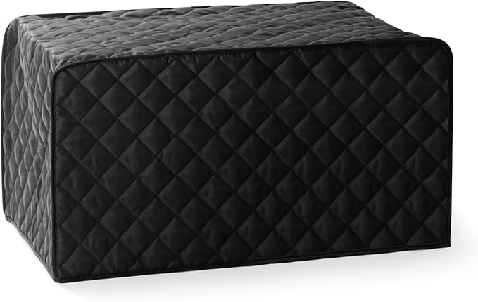 Covermates Keepsakes Rectangular Appliance Cover – Quilted Kitchen Appliance Cover for Countertop Storage – Dust Protection – Stain Resistant – Washable – Slip-On Appliance Design, Black