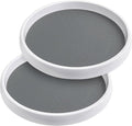 OGGI Set of 2 Lazy Susan Organizers 10"- for Kitchen, Pantry, Cabinet Organizing & Storage. Ideal as Rotating Spice Racks & Pantry Organizers - White/Taupe