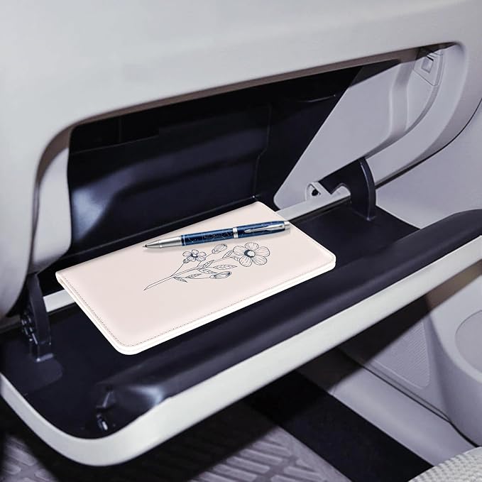 CoBak Car Registration and Insurance Holder | Vehicle Glove Box Organizer, Auto Truck Compartment Document Case with Magnetic Closure for Insurance & Driver License