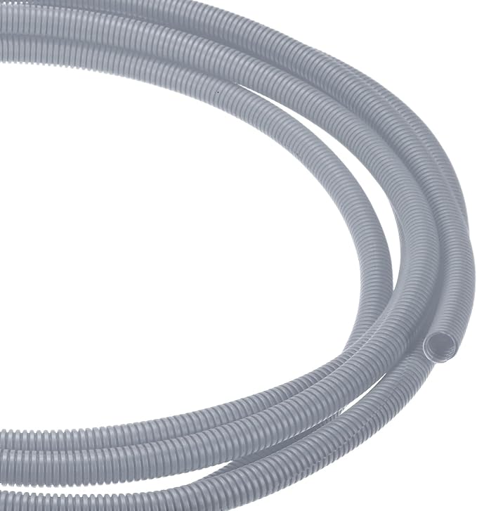 DMiotech 20ft Wire Loom Split Tubing 1/2 Inch(12.7mm) ID, Cord Protectors from Pet Flexible Conduit Cable Management for Office Home Garden, Gray