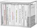 Clear Acrylic Bookcase, Book Organizer Box, Portable Book Containers with Magnetic Door, Stackable Display Case for Purses Handbags Dolls Toys Shoes(Clear, 14.17" ×10.63"×8.66")